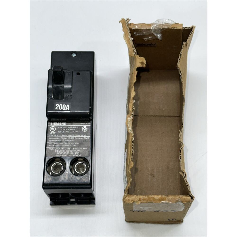 SIEMENS 2 pole circuit Breaker 200A DY-785 120/240v TYPE QN